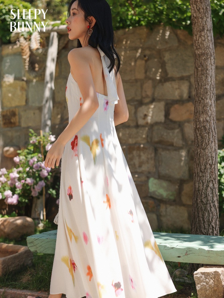 Midi Skirt Floral - Robe longue fluide à imprimé floral