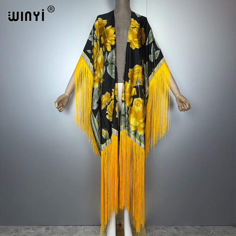 Cover Up Kaftan - WINYI afrique kimono cache-maillot bohême imprimé
