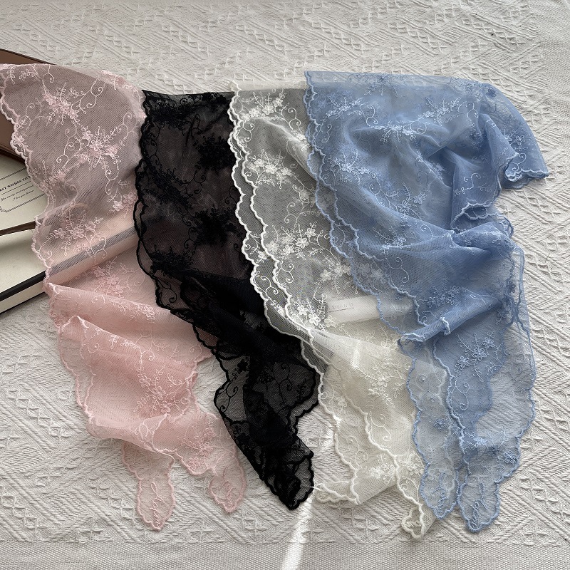 Headband Summer Knit - Turban triangle brodé floral de style