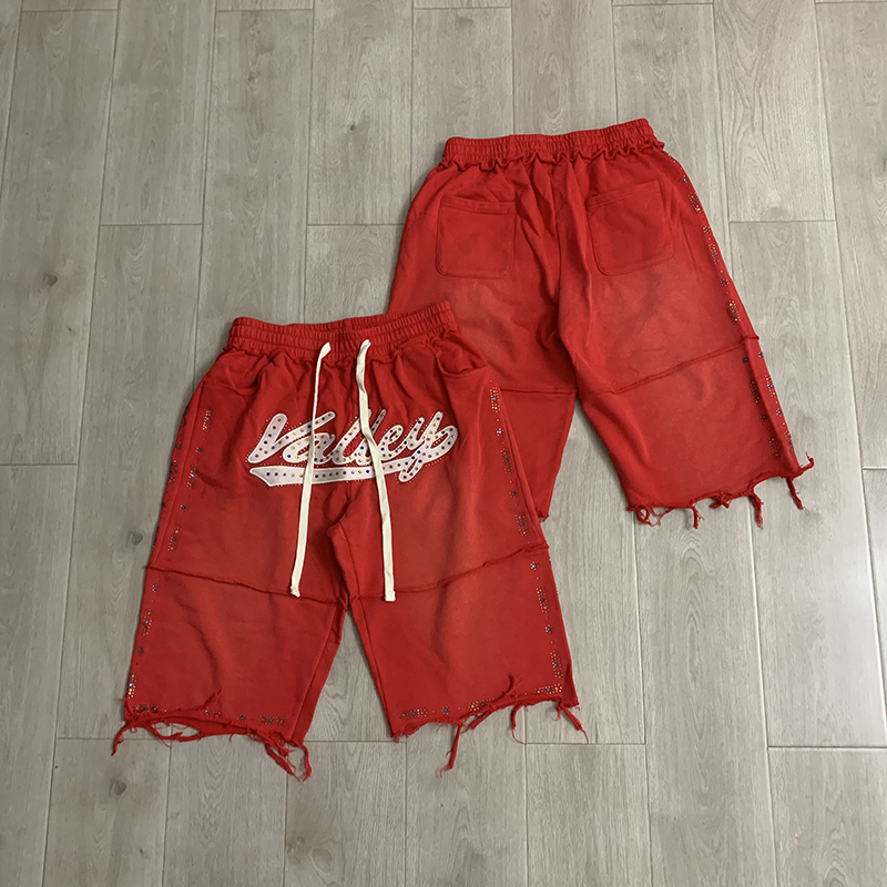 Shorts Denim Frayed - Shorts décontractés noirs pour hommes VALLEY