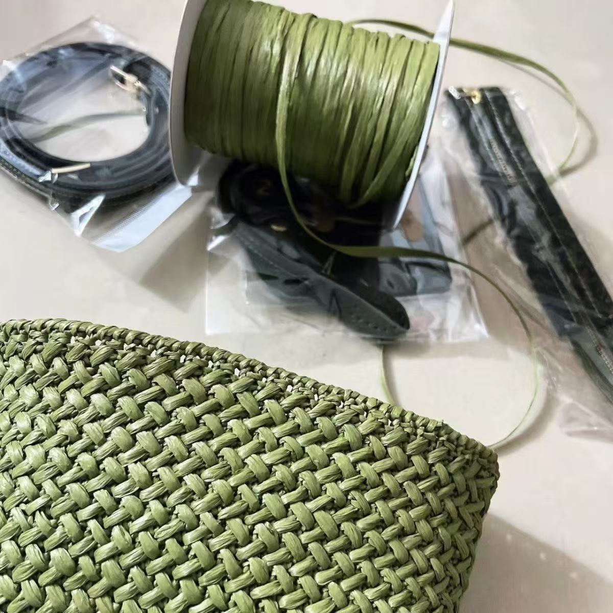 120 g/rouleau mat raphia herbe - Crochet Bag Raffia avis et prix