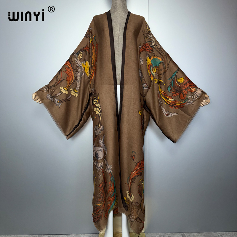 Robe maxi kimono bohème WINYI  - Cover Up Kaftan avis et prix