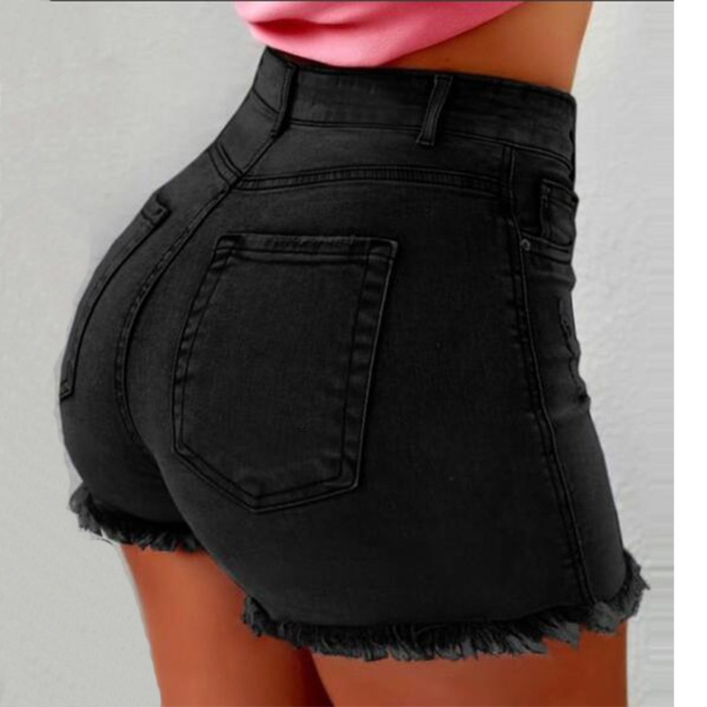 Short en jean taille haute pou - Shorts Denim Frayed avis et prix