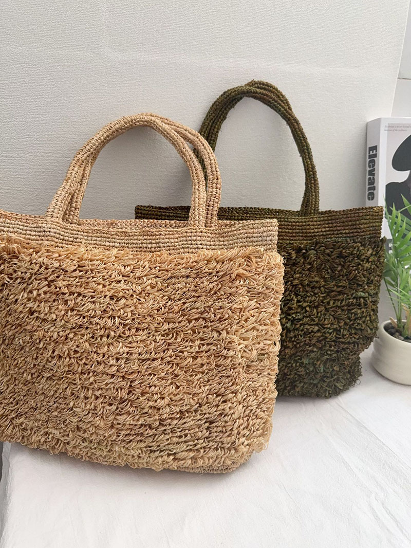 Sac de luxe en paille de raphi - Crochet Bag Raffia avis et prix
