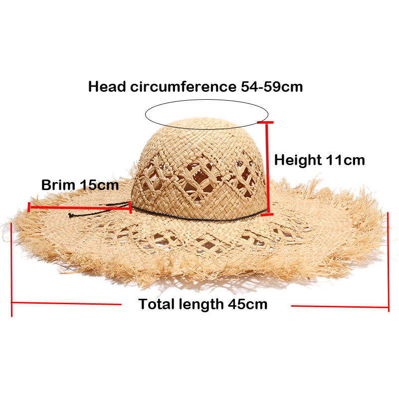 Chapeau de paille en raphia na - Hat Floppy Wide avis et prix