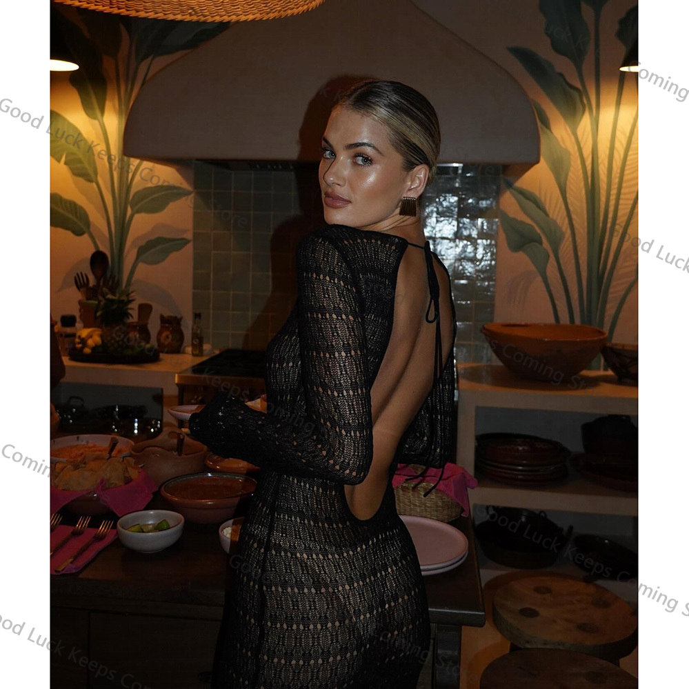 2025 robe tricotée dos nu couv - Cover Up Kaftan avis et prix
